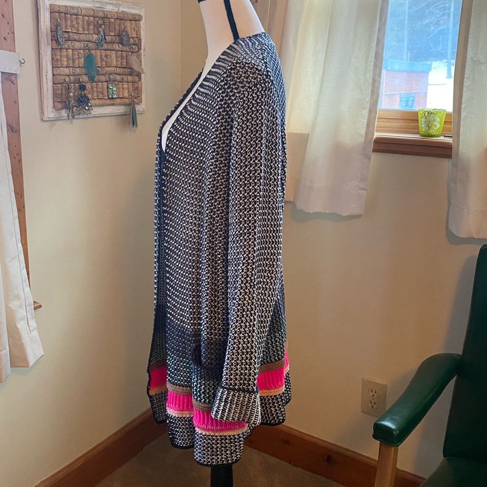 Maurices Striped Multicolored Cardigan- Size Large